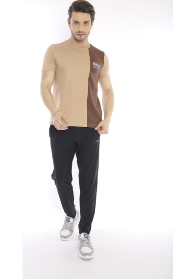 Escetic Erkek Spor, Abd Pike Interlok 1. Kalite Kumaş Somon Slimfit Bisik