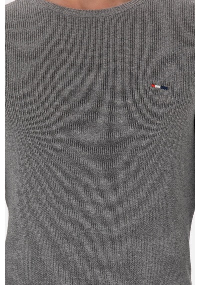 U.S. Polo Assn. Erkek Slim Fit Bisiklet Yaka Gri Melanj Basic Kazak 50298282-VR086 U.S. Polo Assn. Erkek Slim Fit Bisiklet Yaka Gri Melanj Basic Kazak 50298282-VR086