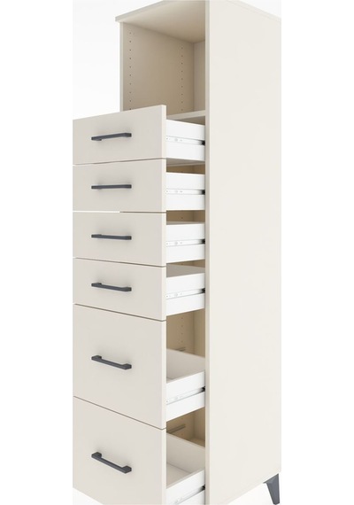 Hyperion Dolap Tek Raflı 6 Çekmeceli 44x44x182 Aytaşı-aytaşı Aytaşı