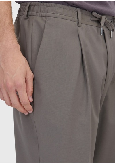 Ramsey Vizon Düz Dokuma Jogging Fit Casual Yün Karışımlı Pantolon