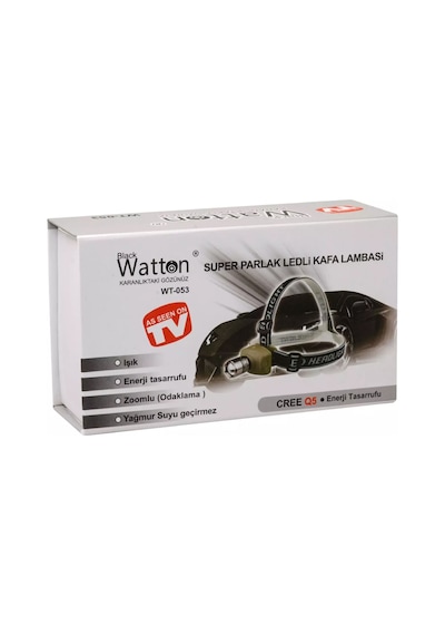 Süper Zoomlu Kafa Lambası Wt-053 Siyah