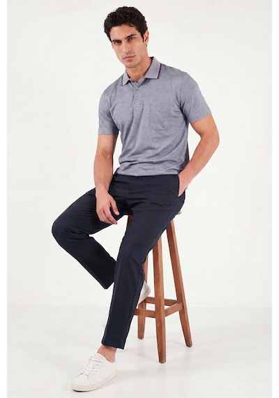 Buratti Pamuklu Regular Fit Göğüs Cepli Düğmeli Polo T Shirt Erkek Polo T Shirt 4565001 Koyu Lacivert
