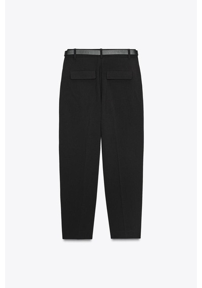 Açelyaokcu Premium Vento Orta Bel Kısa Paça Lycra Pantolon Siyah