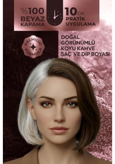 Expert Woman Beyaz Kapatıcı Şampuan Koyu Kahve Saç Boyası Amonyaksız Doğal Görünüm Diğer
