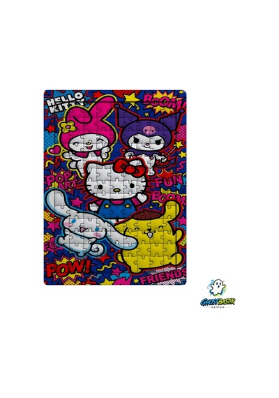Hello Kitty 99 Parça Ayaklı Puzzle Dekoratif Çocuk Yapbozu 0217