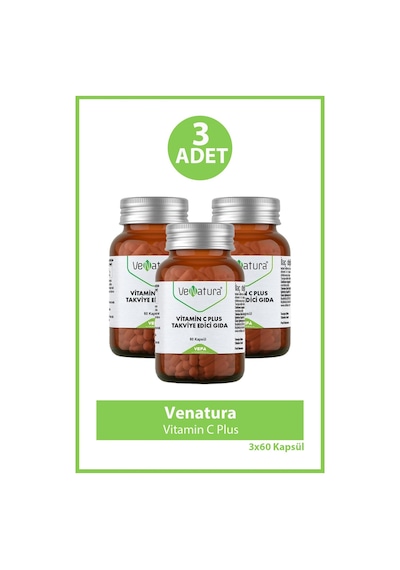 Venatura Vitamin C Plus 60 Kapsül 3 Adet