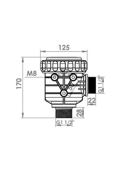İlaçlama Makina-120 Litre Düz Valfli Filtre