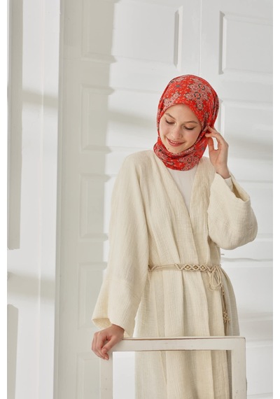 Silk Home Soft Eşarp 73093-16 Mercan, Yeşil, Çelik, Somon