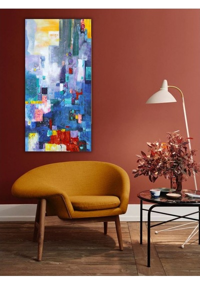 Yağlı Boya Tablo %100 El Yapımı 65cmx115cm Soyut