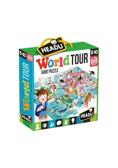 Headu 108 Parça Dünya Turu   Puzzle