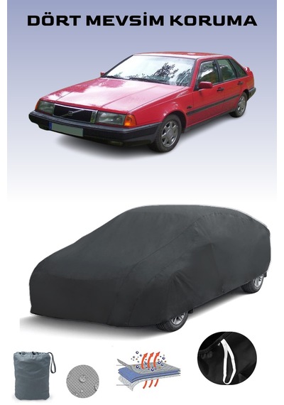 Siyah, Volvo 460 1990 - 1993, Araba Brandası, Oto Örtüsü, Araba Çadırı Siyah