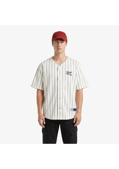 Karl Kani Cursive Varsity Pinstripe Cropped Baseball Erkek Beyaz Gömlek Km261-018-1 Çok Renkli Karl Kani Cursive Varsity Pinstripe Cropped Baseball Erkek Beyaz Gömlek Km261-018-1 Çok Renkli