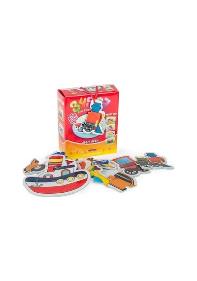 8742 Dıytoy Süper Renkli 5'I1 Kutuda Puzzle - Taşıtlar - 3 4 5 6