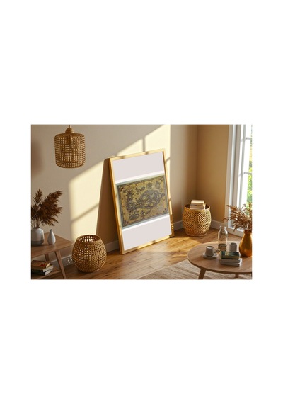 Hat Sanatı Tavus Kuşu Formunda Hat Levhası Çerçevesiz Poster 21x30 Cm A4 Hat Sanatı İslami Osmanlı