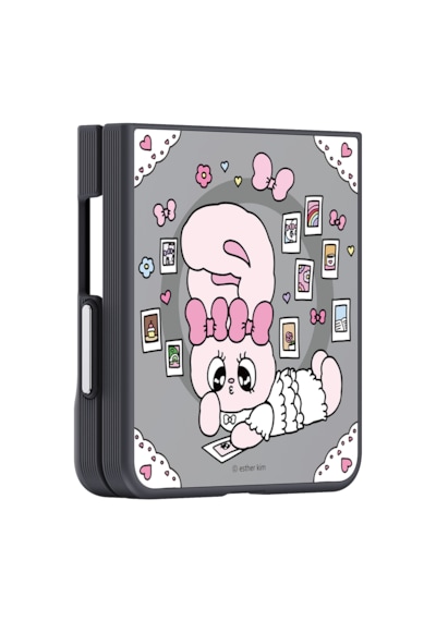 Samsung Galaxy Z Flip8 Aynalı Magnet Kılıf (Esther Bunny)