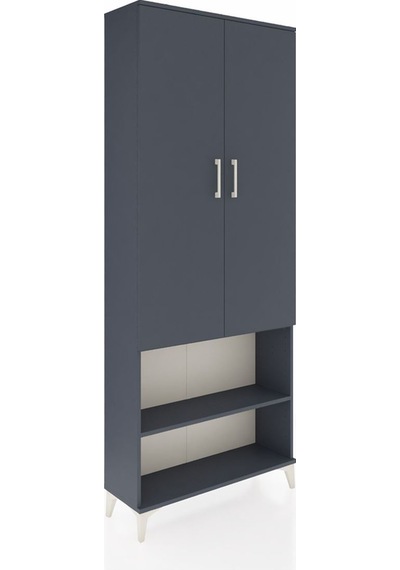Arges Dolap 4 Raflı 2 Kapaklı 88x30x221 Antrasit-antrasit Antrasit
