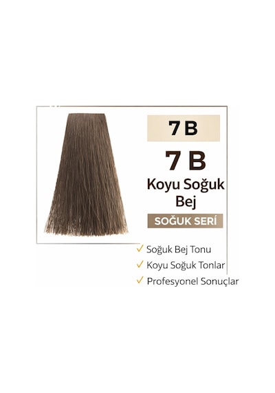 Dna Saç Boyası Kalıcı Profesyonel Krem Boya Yoğun Pigment & Parlaklık 7b Orta Kumral Bej 100ml
