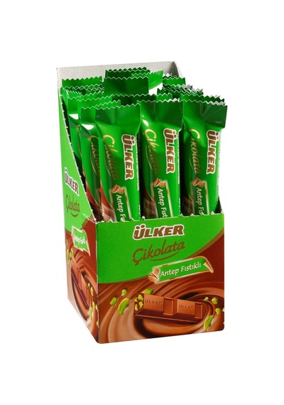 Ülker Baton Çikolata 24x14 G Antep Fıstıklı Sütlü Çikolata Tarı