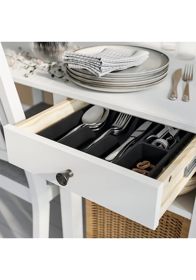 Ikea Beyaz Geniş Yemek Masası - Katlanır Mutfak Masası