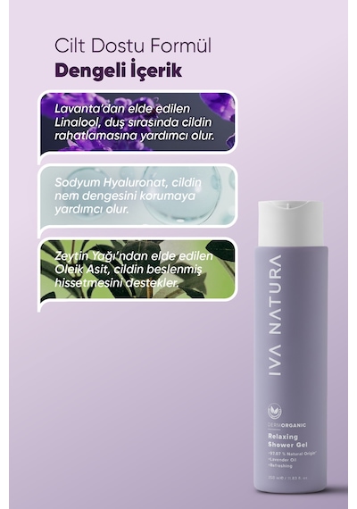 Iva Natura Lavanta Özlü Duş Jeli Organik Sertifikalı 350 ML