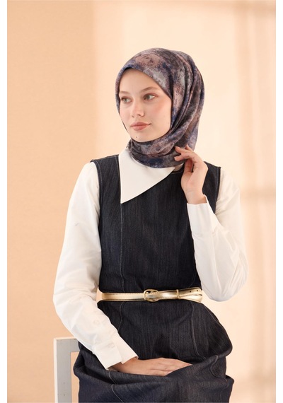 Silk Home Soft Eşarp 73095-17 Eski Lavanta, Lacivert, Soğan Kabuğu, Gri