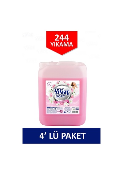 Viking Çamaşır Yumuşatıcısı Romantik 4 x 5 L