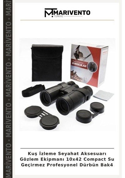 Kuş İzleme Seyahat Aksesuarı Gözlem Ekipmanı 10x42 Compact Su Geçirmez Profesyonel Dürbün Bak4