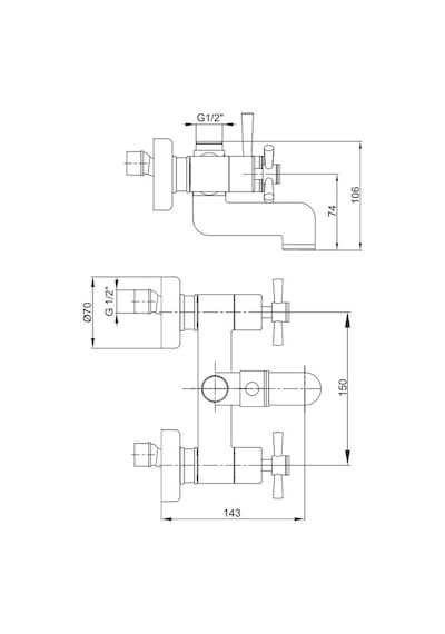 Eca Quadrille Banyo Bataryası Altın Renkli 102802230 Altın