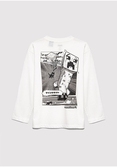 Mavi Minecraft Baskılı Beyaz Erkek Çocuk T-shirt M6610378-70057 Beyaz Mavi Minecraft Baskılı Beyaz Erkek Çocuk T-shirt M6610378-70057 Beyaz