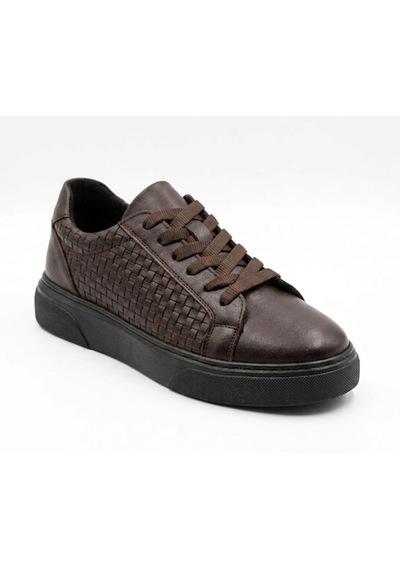 Growish Gd0110 Hakiki Deri Yüksek Taban Modern Örgün Desen Yüksek Eva Taban Sneaker Ayakkabı Koyu Kahverengi Growish Gd0110 Hakiki Deri Yüksek Taban Modern Örgün Desen Yüksek Eva Taban Sneaker Ayakkabı Koyu Kahverengi