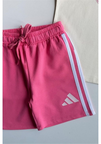 Noble Kids Kız Çocuk Yazlık Logo Baskılı Tişört Ve Şort Takım Ekru Noble Kids Kız Çocuk Yazlık Logo Baskılı Tişört Ve Şort Takım Ekru