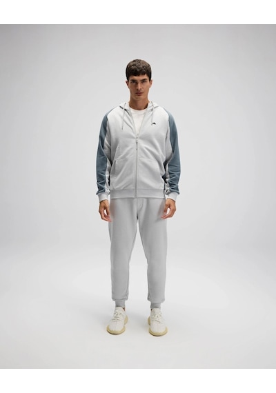 Ellesse Em560 Erkek Gri Fermuarlı Kapüşonlu Siyah Sweat Gri