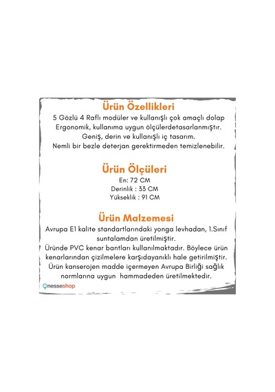 Nesse Shop Çok Amaçlı Dolap Kurulumu Kolay Ve Kaliteli