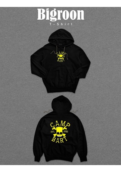 Simpson Bart Simpsons Camp 1992 Sweatshirt Unisex Kapüşonlu Hoodie 001