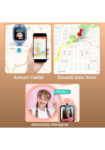 Harvox Hx Kids 4g Pro Sim Kartlı Harvox Akıllı Çocuk Saati Gps Konum Takibi Arama Konuşma 4g Destekli Pembe
