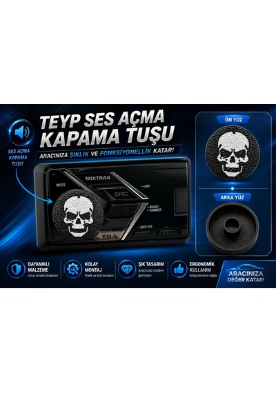 Universal Teyp Düğmesi - Bir Çok Teyp İçin Ses Açma Kapama Düğmesi , Kuru Kafa Teyp Ses Tuşu