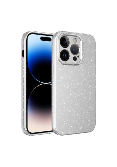 Apple Uyumlu iPhone 14 Pro Kılıf Kamera Korumalı Simli Silikon Üstün Koruma Nourthkingdom Lila