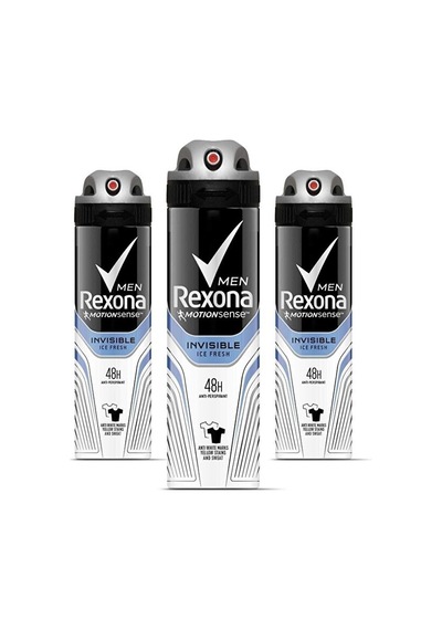 Rexona Erkek Deodorant Sprey Invisible Ice Fresh 150 Ml X 3 Adet