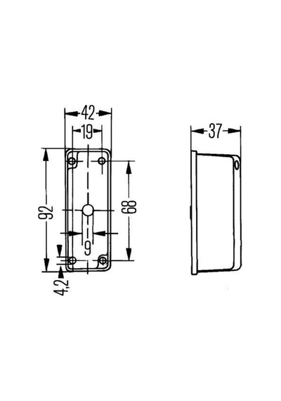 Hella Tır Dorse Yan Sallama Lamba Kırmızı-beyaz 92 42 Mm