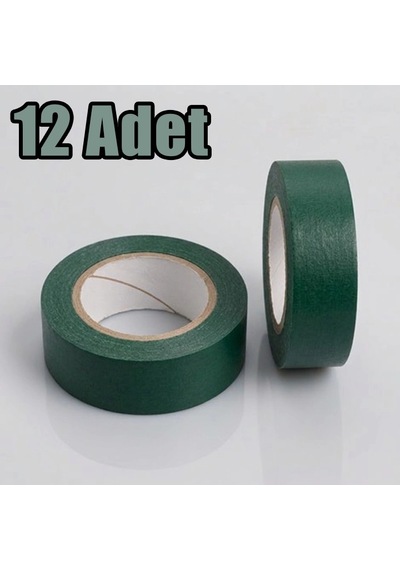 Elektrik İzolasyon Bandı Yeşil, 12 Adet, Elektrik Bandı, Yeşil