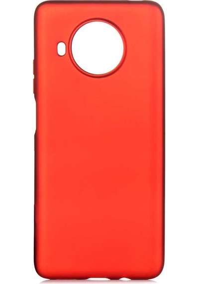 Noktaks - Xiaomi Uyumlu Xiaomi Redmi Note 9 Pro 5g - Kılıf Mat Renkli Esnek Premier Silikon Kapak - Kırmızı