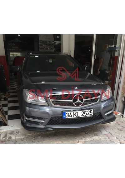 Mercedes W204 C180 Makyajlı Ön Ek Plastik - Tampon Eki - Karlık Lip