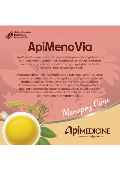 Apimedicine Apimenovia Fonksiyonel Bitki Ekstrakt Çayı 12 Stick 84 G
