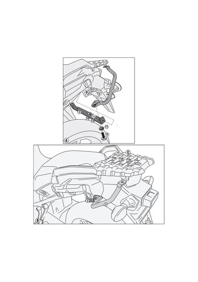 Gıvı Sra3105 Suzukı Dl 1000 V-strom 14-16 Arka Çanta Taşıyıcı Tek Renk