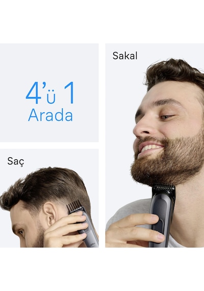 Braun Hepsi Bir Arada Series 3, 4 Ü 1 Arada Tıraş Kiti, Keskin Bıçak, 14 Uzunluk, Aıo3500