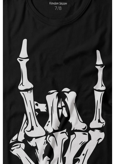Kendim Seçtim Rock And Roll Music Sert Müzik Baskılı Tişört Çocuk T-shirt 001