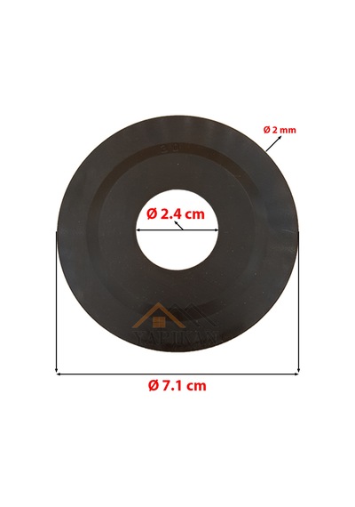 Siamp Rezervuar Basmalı İç Takım Boşaltma Grubu Contası 2.4x7.1cm Siamp 2.4X7.1 CM Siyah