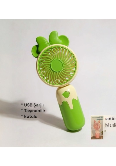 Cartoon Usb Şarjlı El Fanı I Mini Taşınabilir Fan I Yaz Serinleticisi I Vantilatör I Taşınabilir Fan