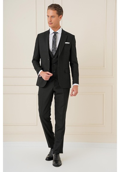 Efor Slim Fit Siyah Klasik Takım Elbise Tk 896 Siyah