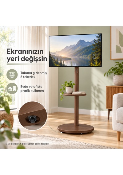 Npo Std3811 17 37" Ahşap Kayın Tekerlekli Raflı Dikey/yatay Açı Ayarlı Mobil Monitör Ve Tv Standı Diğer Npo Std3811 17 37" Ahşap Kayın Tekerlekli Raflı Dikey/yatay Açı Ayarlı Mobil Monitör Ve Tv Standı Diğer